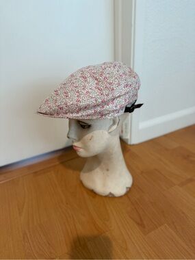 Grevi Pink Floral Newsboy Cap for Kids